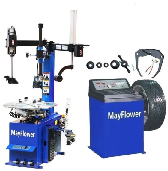 Double Assist Arms Tire Changer Wheel Balancer Machine Combo 988 680